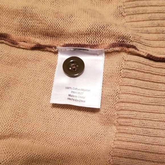 St. John's Bay womens cheetah print cardigan - Picture 3 of 3